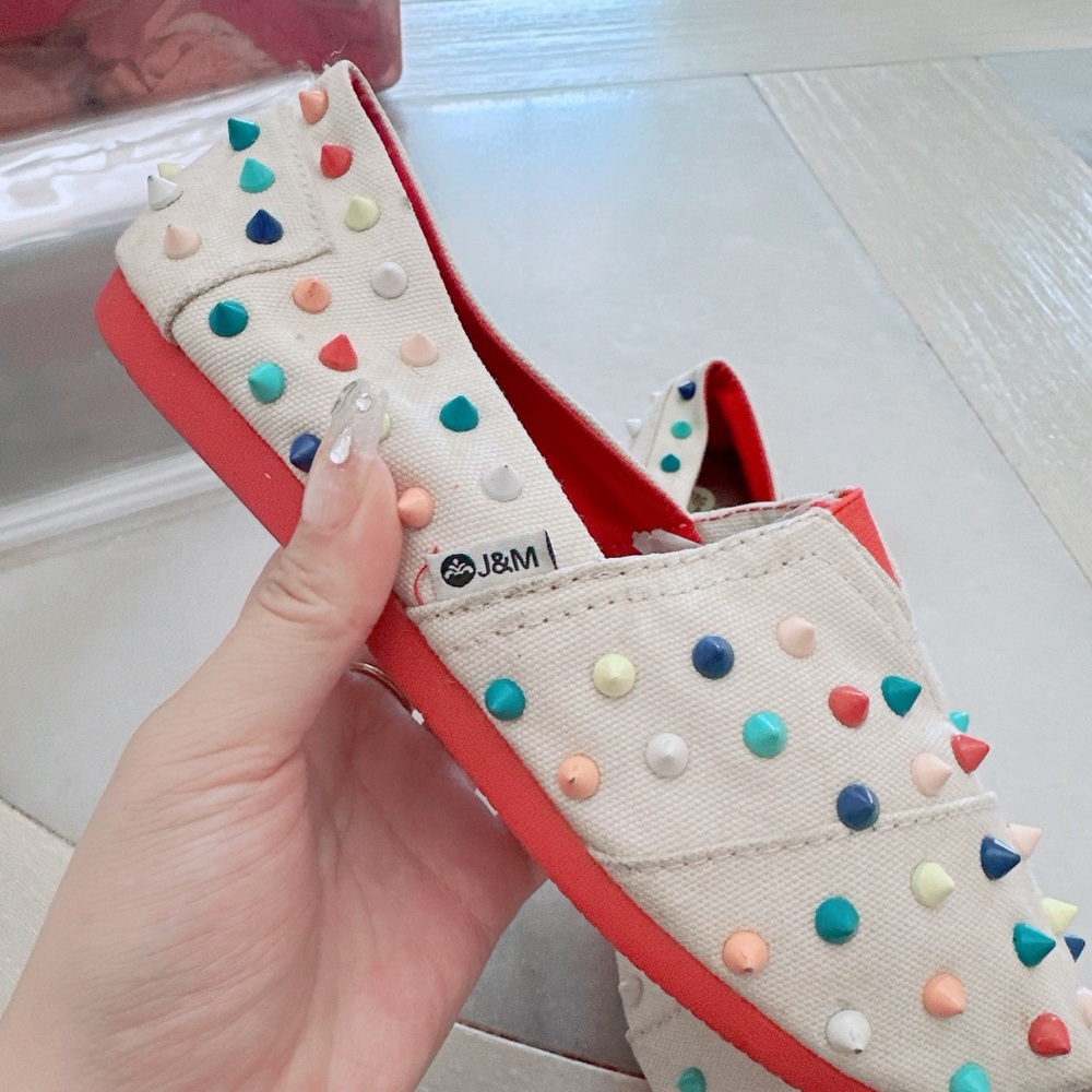 J&M Studded Canvas Flats - Picture 3 of 9